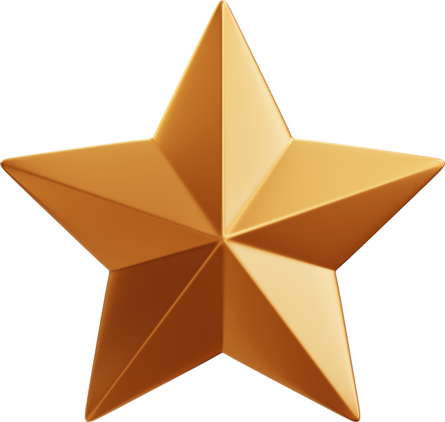 3D Gold Star